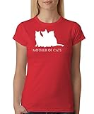 - Mother of Cats - Girls T-Shirt Rot, Größe XXL