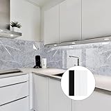 Photect Selbstklebend Küchenrückwand mit Folienrakel 60 x 300 cm 1,5 mm Küchenwand Spritzschutz Universelle Küche Spritzschutz (Grau)