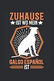 Galgo Español Notizbuch: Galgo Español Zuhause Spanischer Windhund / 6x9 Zoll / 120 linierte Seiten Seiten