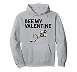 Bee My Valentine Cute Bumble Be Valentine Heart Pullover Hoodie