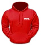BEBAK Herren-Kapuzenpullover, Sportbekleidung, Bodybuilding-Oberteil, Arnold inspiriertes Sweatshirt, T-Shirt, S, M, L, XL, 2XL, 3XL, 4XL, 5XL, rot, XL