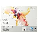 Winsor & Newton 0290181 Promarker Mixed Media Set - Watercolour - kuratierte Sets von Künstlern mit folgendem Inhalt: Aquarellset mit 8 Farben, 3 Promarker, Fineliner, Cotman Pinsel & Aquarellblock