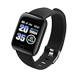XRCK Fitness Tracker 1,3 Zoll Farbbildschirm Smart Watch Damen Herren Kinder Wasserdicht Sport Smartwatch Uhr Uhr (Color : A)