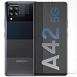 Verco Panzerglas für Samsung Galaxy A42 5G Schutzfolie, [Spar-Set 4in1, 2X Displayschutz, 2X Kameraschutz] Panzerfolie für Samsung A42 5G Folie