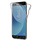 AICEK Samsung Galaxy J7 2017 Hülle, 360° Full Body Transparent Silikon Schutzhülle für Samsung J7 2017 Case Crystal Clear Durchsichtige TPU Bumper Galaxy J7 2017 Handyhülle (5,48 Zoll SM-J730F)