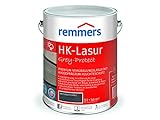 Remmers HK-Lasur Grey-Protect anthrazitgrau, 5 Liter, Holzlasur für Vergrauung außen, 3 Holzschutz Produkte in einem, Feuchtigkeit- und UV-Schutz