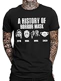 A History of Horror Mask Herren Fun T-Shirt | Halloween | Purge | Funny | Statement | Männer Horror Shirt