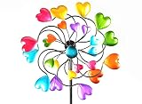 Unbekannt Buntes Windrad 33/126 cm Gartenstecker Windspiel Gartendeko Blumensteck