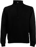 Zip Neck Sweatshirt, Größe:M;Farbe:Black