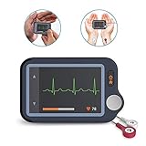 Herz-Gesundheitstracker mit 30S/60S/5 min EKG/EKG-Trace-Aufzeichnung, Herzfrequenz-Monitor, Gerät kostenlose App & PC-Software, kabellos und kabellos, für Wellness und Fitness