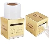2 Box Tattoo Frischhaltefolie, transparente Kunststoffrolle für Einwegaugenbrauenlippen Permanent Makeup Zubehör Augenbrauen und Lippentattoo Plastikfolie Konservierungsfolie (Gold)