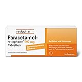 Paracetamol-ratiopharm® 500 mg Tabletten: Der gut verträgliche Klassiker hilft gegen Schmerzen und Fieber, 20 Tabletten