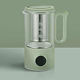 Wasserkocher 0,4 l Glas-Teekessel mit variablen Voreinstellungen, One-Touch-Teemaschine, 500 W, Teekanne und Boden, automatische Abschaltung und Trockenschutz zum Kochen, BPA-frei/Li
