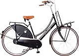 Amigo Go One City Bike - Damenfahrrad 28 Zoll - Hollandrad für Damen - Geeignet ab 170-175 cm - Citybike mit Handbremse, Beleuchtung und fahrradständer - Schwarz
