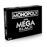 Winning Moves - Monopoly - Mega Black Edition - Gesellschaftsspiel für Erwachsene und Kinder - Alter 8+ - Deutsch