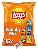 Lay's Family Mix 15 Mini Chips Beutel + Benefux. Erfrischungstuch 338 g