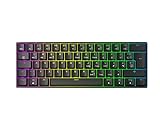 Mizar MZ60 Luna mechanische RGB Gaming Tastatur | 60% Keyboard mit 62 Tasten QWERTZ DE Layout| LED Beleuchtung | Anti Ghosting NKRO | Progammierbare Makro Tasten | Gateron Optical Blue | Schwarz