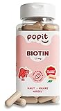 POP IT 120 Biotin Kapseln 1500 µg für Haut Haare & Nägel - Biotin Zink Selen hochdosiert - Haarwachstum beschleunigen - Nahrungsergänzungsmittel Haar Vitamine gegen Haarausfall Frau