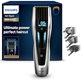Philips Series 9000 Haarschneider mit 400 Längeneinstellungen, langlebigen Titaniumklingen & digitaler Touch-Steuerung (Modell HC9450/20)