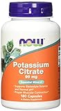 Now Foods | Kalium-Zitrat | Potassium Citrate | 99 mg | 180 Kapseln | glutenfrei