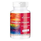 Vitamin B1 (Thiamin) 100mg - hochdosiert - 180 vegane Tabletten - ! FÜR 6 MONATE !
