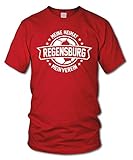 shirtloge - Regensburg - Meine Heimat, Mein Verein - Fan T-Shirt - Rot - Größe XL