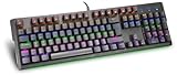 Speedlink VELA LED Mechanical Gaming Keyboard – Mechanische Gaming Tastatur, mit Beleuchtung, Höhenverstellbar, Vollformat-Tastenfeld, DE-Layout, schwarz