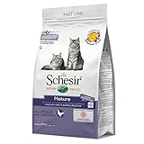 Schesir Cat Mature Monoprotein Huhn, Katzenfutter trocken für Senioren, Trockenfutter im Beutel, 1er Pack (1 x 400 g)