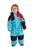 Killtec Schneeanzug Kinder Kesley Mini - Skioverall mit Kapuze - 10.000 mm Wassersäule - Skianzug für Jungen und Mädchen, Türkis, 98/104