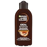 Garnier Bräunungsöl für vorgebräunte und dunkle Haut, Feuchtigkeitsspendendes Sonnenöl mit Kokosduft für intensive Bräune, Ambre Solaire Ideal Bronze, 1 x 200