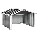 vidaXL Rasenmäher Garage Rasenroboter Mähroboter Dach Überdachung Unterstand Sonnenschutz Mährobotergarage 92x97x63cm Verzinkter S