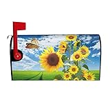 Einzigartiges Design der Briefkasten-Dekoration, Sonnenblumen-Schmetterling, wasserdichte und Sonnenschutz-Briefkasten-Schutzhülle