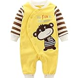 Baby Strampler Spielanzug Jungen Mädchen Schlafanzug Baumwolle Overalls Baby-Nachtwäsche, 6-9 Monate