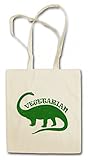 Urban Backwoods Vegetarian Dinosaur Hipster Bag Beutel Stofftasche Einkaufstasche