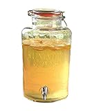 XXL Getränke Spender mit Zapfhahn und Bügelverschluss - 8 Liter - Glas Behälter Saftspender Dispenser (8 Liter)