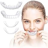 1 Paar Kosmetische Zähne, Zahnersatz Temporäre Lächeln Ober und Unter Falsche Zähne Zahnfurnier Quick Dental Provisorischer Reparieren Sie Schnell Ihre Zähnen