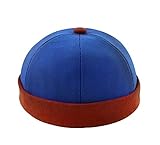 GEHIKIM Unisex Brimless Cap Adjustable Fashion Skull Hat Sailor Cap, blau, Einheitsgröße