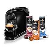Tchibo Cafissimo Pure Kaffeemaschine Kapselmaschine inkl. 30 Kapseln für Caffè Crema, Espresso und Kaffee, Schwarz