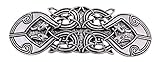 fishhook Vintage Viking Raven Crow keltischer Knoten Schutz Haarspange Haarspangen Geschenk für Frauen (Antik Silber)