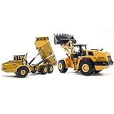 Diecast Metal Construction Trucks Heavy Metal Bagger und Muldenkipper, 1:50 Radlader Modellbaufahrzeug Spielzeug für (Geburtstag)
