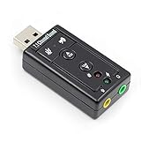 NewIncorrupt 7.1 Externe USB-Soundkarte USB-Buchse 3,5-mm-Kopfhörer Digitaler Audioadapter Mikrofon-Soundkarte für Mac