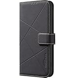 WOWUDI Hülle Für Honor X7C/Honor 2OO SMART 5G,PU Leder RFID Sperrung Schützt Flip Wallet Case,Vielseitig Leder Case with Card Slot Case - Schw