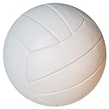 scherenkauf Original Volleyball Gr. 5 mit handgenähtem Echtleder in Weiss (Ledervolleyball)