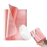 Hochwertiges Seidenpapier-Set, hochwertiges Dekorpapier, farbechtes Geschenkpapier und Geschenkband (Pink und Weiß)