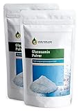 Kräuterland Glucosamin Pulver 1kg - 2x 500g hochrein und hochdosiert - 100% reines Glucosaminsulfat Pulver in Premuim Qualität
