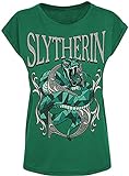 Harry Potter Slytherin Frauen T-Shirt grün S 100% Baumwolle Fan-Merch, Filme, Hogwarts, Slytherin