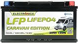 Electronicx Lifepo4 100ah Akku 12V Batterie Lithium Batterie 12v 100ah 12,8V Bluetooth kostenlose APP 5 Jahre Garantie 1280Wh Stromspeicher Solar LFP