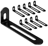 10 Stück Winkelverbinder 72.5×24×15mm, Jeboler Winkelverbinder mit 2 Langloch Eckwinkel Stütze, L-förmige Befestigungswinkel Möbel Eckwinkel 90° Montagewinkel Verstellwinkel für Holz Möbel (Schwarz)