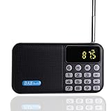 WLDOCA DAB/DAB+ Radio mit Bluetooth Tragbares Digitalradio FM Stereo Unterstützung TF-Karte für Garten Schlafzimmer Camping Angeln