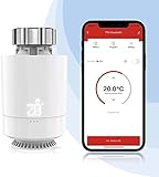 Smart Heizung Thermostat, Etersky WLAN Heizkörperthermostat, App Steuerung Kompatibel mit Alexa Google Home [Etersky Gateway Erforderlich] Temperatursteuerung mit LCD-Anzeige, M30 * 1,5 mm, 3 Adapter